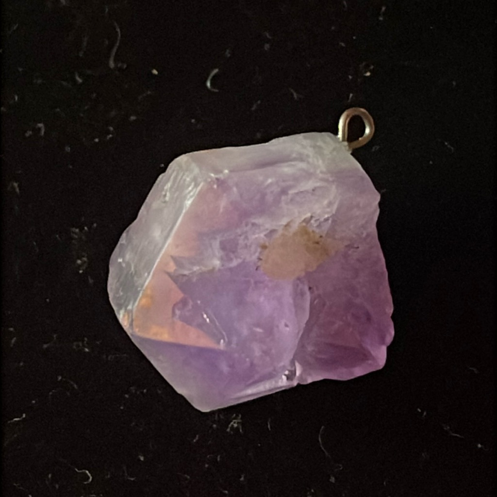 Purple Quartz Piece Pendant 12$